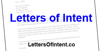 letter of intent Examples